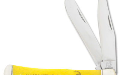Don’t Tread On Me Trapper Yellow Smooth Bone Handle