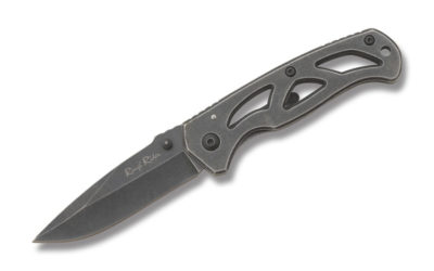 Blackwashed Framelock Stainless Steel Handle