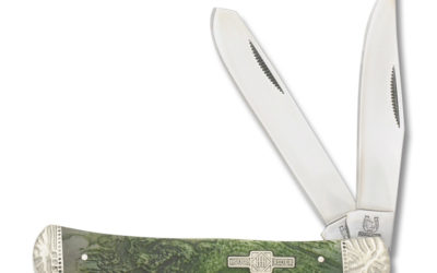Trapper Moss Jigged Green Bone Handle