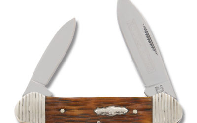 Bolster Stripes Canoe Peach Seed Jigged Bone Handle