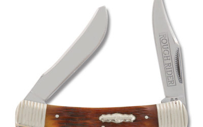 Bolster Stripes Moose Peach Seed Jigged Bone Handle
