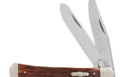 Bolster Stripes Trapper Peach Seed Jigged Bone Handle