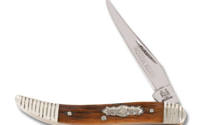 Bolster Stripes Little Toothpick Peach Seed Jigged Bone Handle