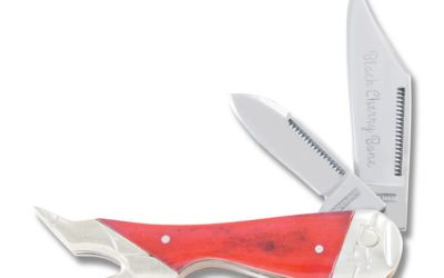 Small Lady Leg Black Cherry Bone Handle
