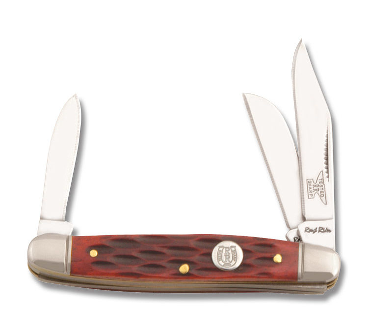 Small Stockman Red Jigged Bone Handle