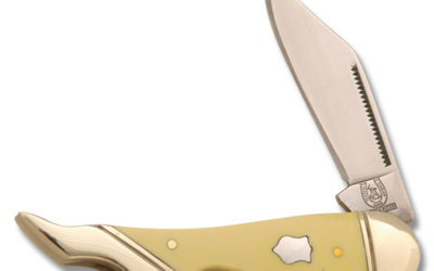 Small Lady Leg Yellow Composition Handle