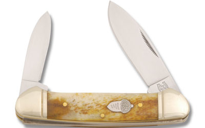 Outdoorsmen Series Canoe Tobacco Smooth Bone Handle