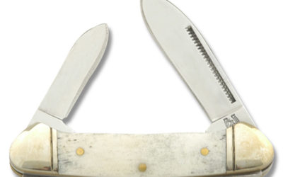 Mini Canoe White Smooth Bone Handle