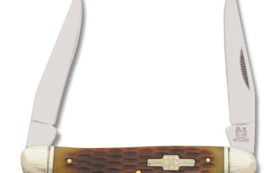 Muskrat Brown Jigged Bone Handle