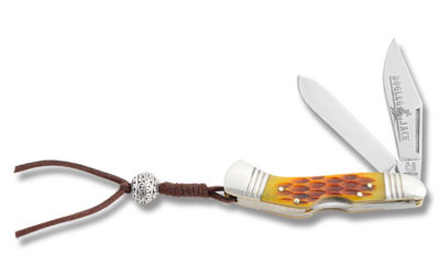 Dogleg Jack Trapper Brown Jigged Bone Handle