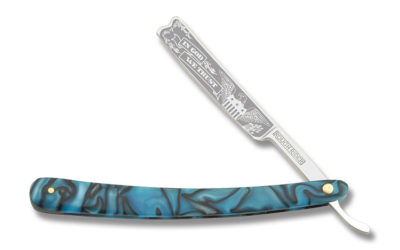 Collectors Edition Razor Blue Swirl Synthetic Handle