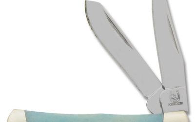 Little Lookout Trapper Turquoise Smooth Bone Handle