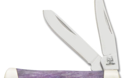 Little Lookout Trapper Purple Smooth Bone Handle