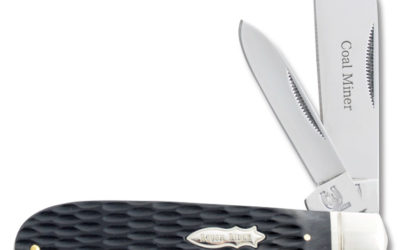 Coal Miner Half Hawk Coal Black Jigged Bone Handle