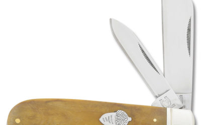Half Hawk Tobacco Smooth Bone Handle
