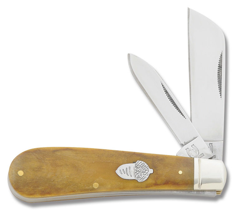 Half Hawk Tobacco Smooth Bone Handle