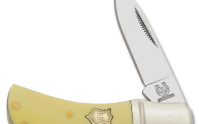 Little Mustang Pocket Lockback Yellow Composition Handle
