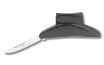 Cowboy Hat Novelty Black Smooth Bone Handle