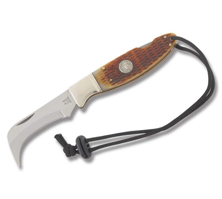 Cowboy Cutter Amber Jigged Bone Handle