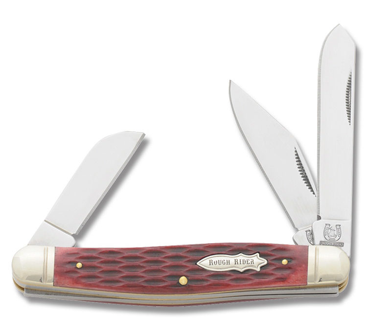Stockman 4 Inch Red Jigged Bone Handle – Spey Master Blade