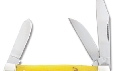 Dont Tread On Me Stockman Yellow Smooth Bone Handle