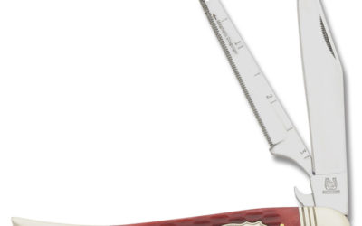 Fish Knife Red Jigged Bone Handle