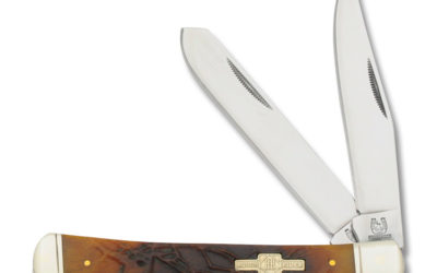 Trapper Twisted Tree Root Amber Bone Handle