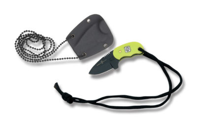 Zombie Nick Neck Knife Neon Green Handle