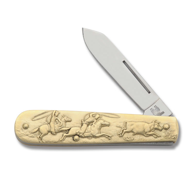 Brass Handle Cowboy Novelty Knife