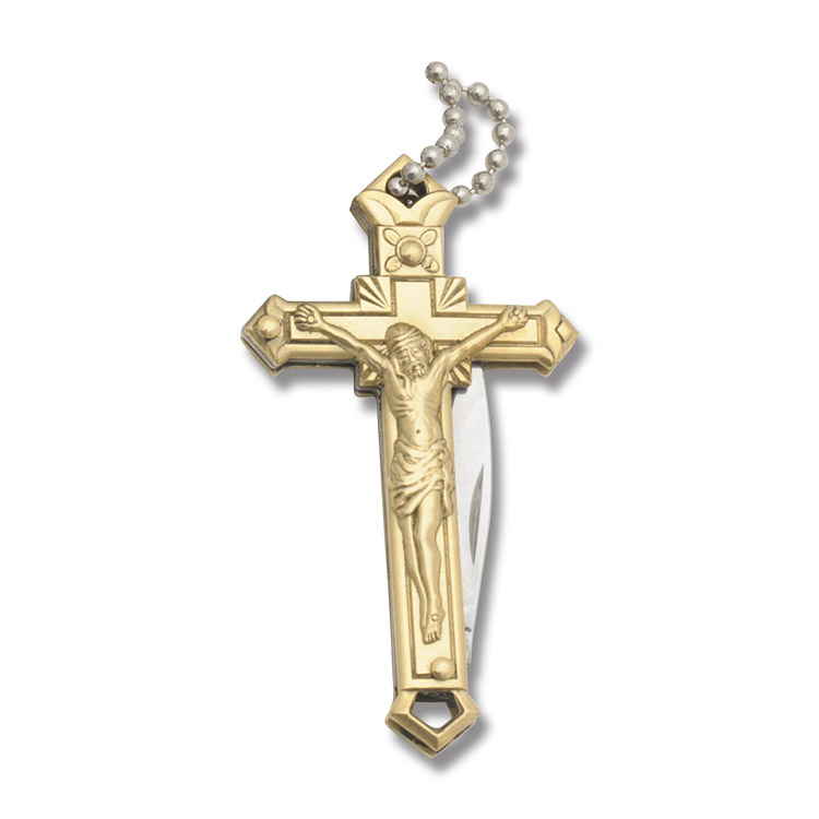 Crucifix Cross Necklace Crucifix Folding Pocket Knife Enchanted Faith  Jewelry Religious Pendant Goth Cross - Etsy Israel