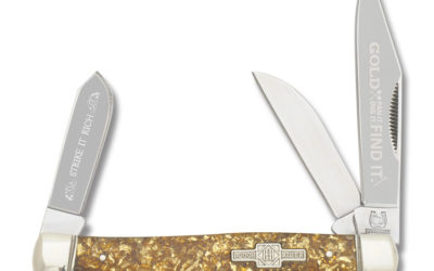 Strike It Rich Stockman Gold Flake Acrylic Handle