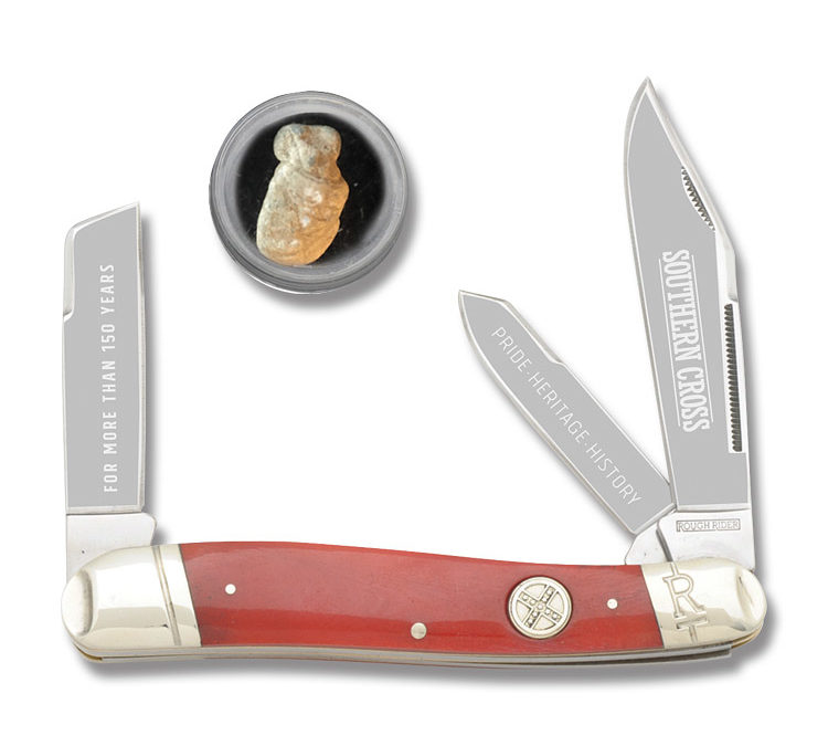 Southern Cross Serpentine Stockman Red Smooth Bone Handle