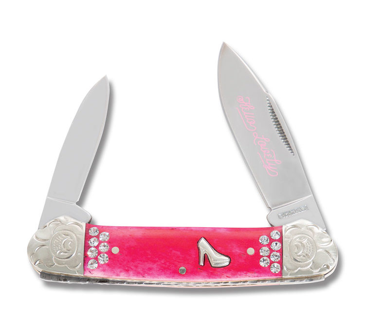 Hello Lovely Canoe Pink Smooth Bone Handle