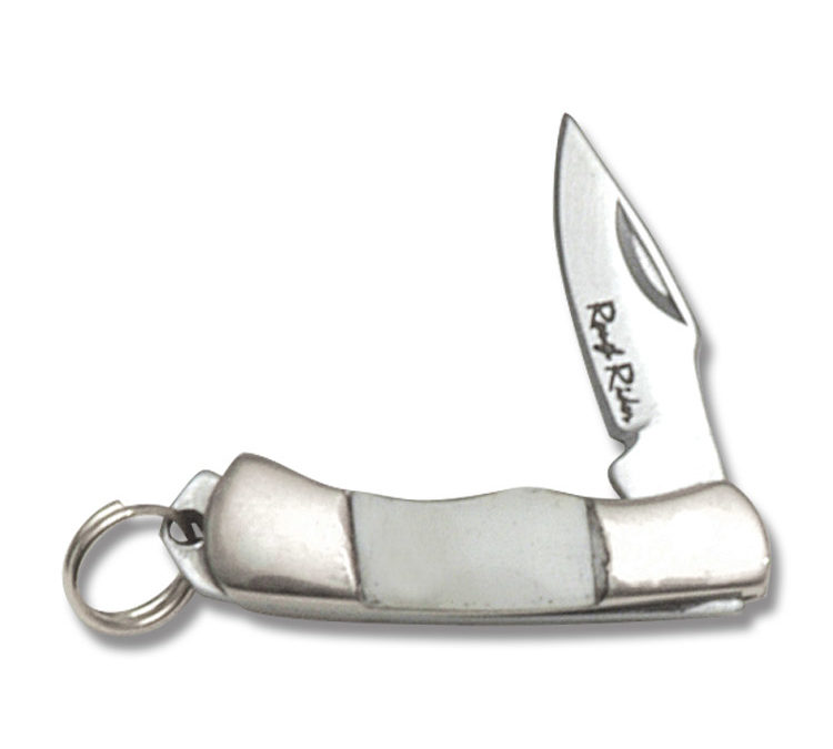 Miniature Mid Hunter White Smooth Bone Handle