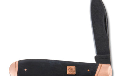 Teardrop Jack Copper Bolster Black Smooth Bone Handle