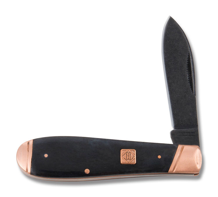 Teardrop Jack Copper Bolster Black Smooth Bone Handle