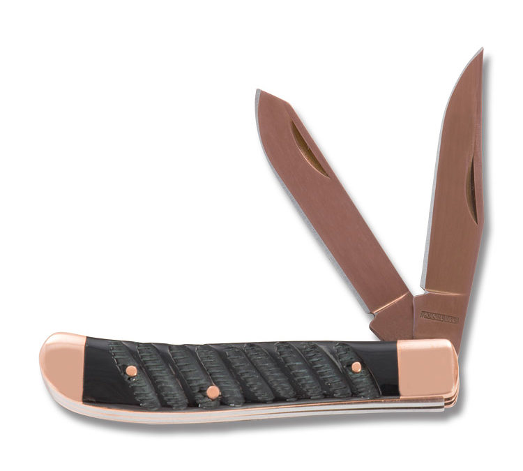 Copper Ridge Mini Trapper Buffalo Horn Jigged Handle