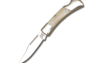 Traditional Pocket Lockback White Smooth Bone Handle