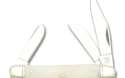Stockman White Smooth Bone Handle