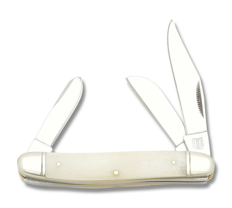 Stockman White Smooth Bone Handle