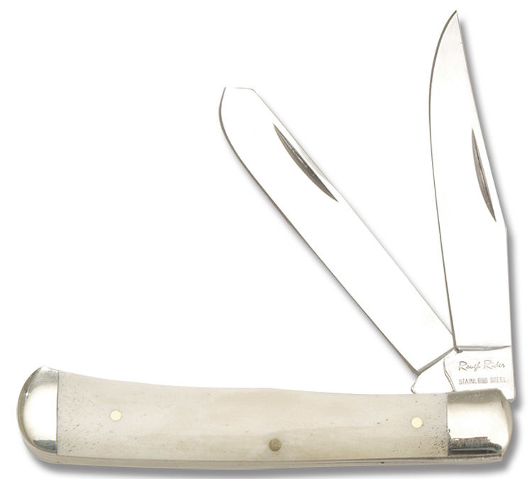 Trapper White Smooth Bone Handle