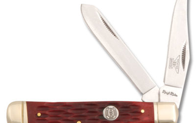 Mini Trapper Red Jigged Bone Handle