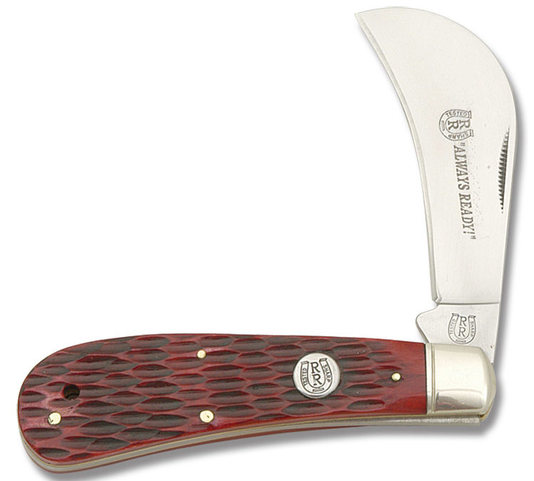 Hawkbill Red Jigged Bone Handle