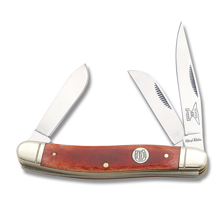 Signature Stockman Smooth Bone Red Handle