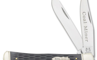 Coal Miner Trapper Coal Black Jigged Bone Handle