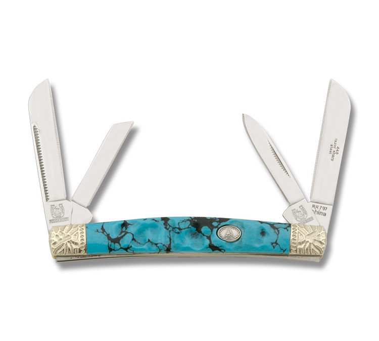 Brian Yellowhorse Arrowhead Congress Imitation Turquoise Handle