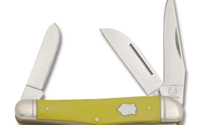 Dog Leg Stockman Yellow Composition Handle