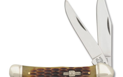 Copperhead Amber Jigged Bone Handle