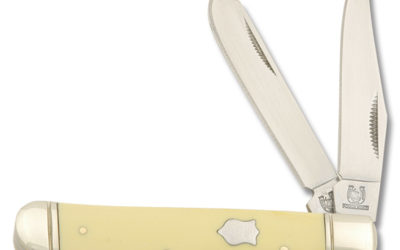 Mini Trapper Lockback Yellow Composition Handle