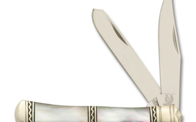 Custom Silver Select Trapper Black Pearl Handle